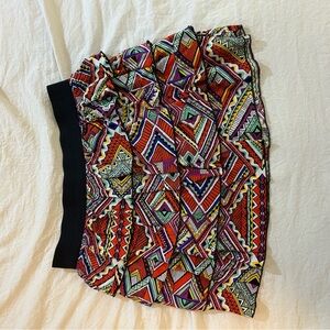 Colorful Geometric Patterned Skirt